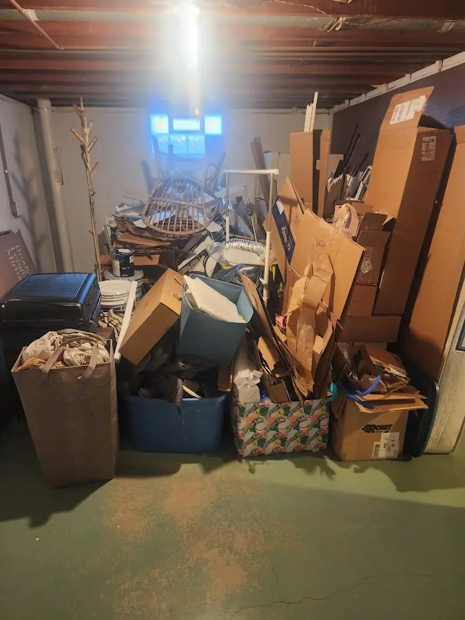 Roll-off dumpster container at job site for 2 Yard Dumpster Rental in Wilsonville